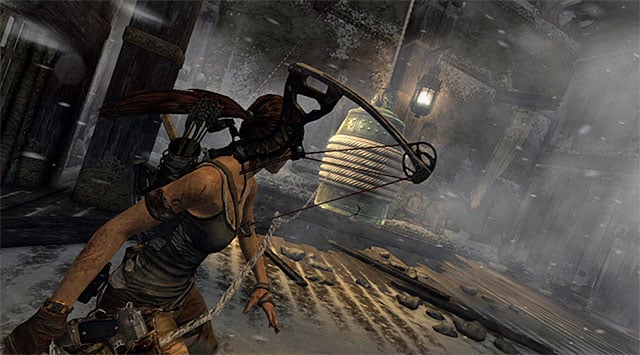 Go ahead and jump towards the upper ledge in order to get inside the building - Rescue Sam from Mathias (part 2) | 24: Going Back In Walkthrough - 24: Going Back In | Walkthrough - Tomb Raider Game Guide