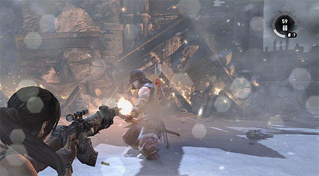 The second part of the fight has one major difficulty - new archers will be regularly appearing on the arena - End the Storms by Stopping the Ascension Ritual | 24: Going Back In Walkthrough - 24: Going Back In | Walkthrough - Tomb Raider Game Guide