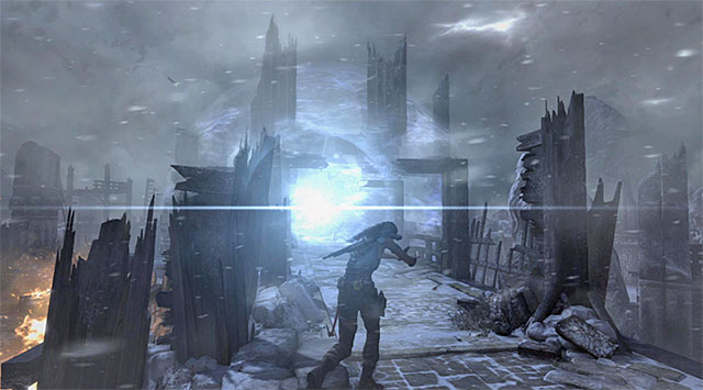 Use the newly unlocked passage and head towards the pulsating sphere, inside which the ritual takes place (reward: 100 XP) - End the Storms by Stopping the Ascension Ritual | 24: Going Back In Walkthrough - 24: Going Back In | Walkthrough - Tomb Raider Game Guide
