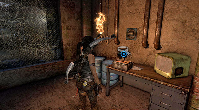 Scramble up the object on the right and leap over to the newly unlocked passageway - Relics | Collectibles: Cliffside Bunker - Collectibles: Cliffside Bunker - Tomb Raider Game Guide
