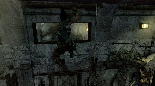 Once you open the door, jump towards the recess in front of you - GPS Caches | Collectibles: Research Base - Collectibles: Research Base - Tomb Raider Game Guide