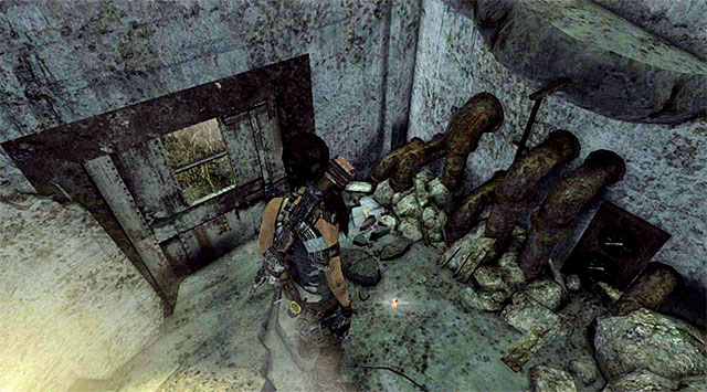 The cache youre looking for lies on the ground (reward: 5 XP) - GPS Caches | Collectibles: Research Base - Collectibles: Research Base - Tomb Raider Game Guide