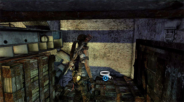 Wait until Lara gets to a small area and pick up the cache (reward: 5 XP) - GPS Caches | Collectibles: Research Base - Collectibles: Research Base - Tomb Raider Game Guide