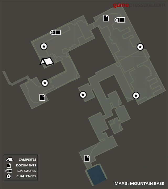 Map 5: Mountain Base - Map | Collectibles: Mountain Base - Collectibles: Mountain Base - Tomb Raider Game Guide