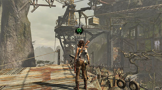 Work your way towards the upper gallery near the cranes to the north-west - Find Your Way to Grim | 15: Liberator Walkthrough - 15: Liberator | Walkthrough - Tomb Raider Game Guide