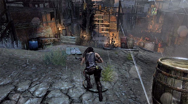 Start moving towards the machine gun, step by step, but obviously keep away from open ground - Regroup with Sam | 17: Into the Fire Walkthrough - 17: Into the Fire | Walkthrough - Tomb Raider Game Guide