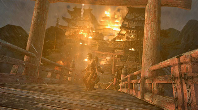 This whole section is a series of action sequences, which start by grabbing onto a rope - Cross the Bridges | 18: Get to the Chopper Walkthrough - 18: Get to the Chopper | Walkthrough - Tomb Raider Game Guide