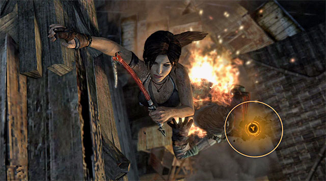 One of them will grab Lara, forcing you to perform a QTE sequence - Cross the Bridges | 18: Get to the Chopper Walkthrough - 18: Get to the Chopper | Walkthrough - Tomb Raider Game Guide