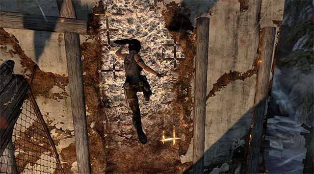 Keep running; youll have to use a horizontal beam to avoid falling - Climb the Tower | 18: Get to the Chopper Walkthrough - 18: Get to the Chopper | Walkthrough - Tomb Raider Game Guide