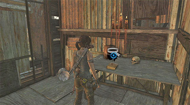 Go inside a small room and take the Document off the table (reward: 25 XP) - Documents | Collectibles: Shantytown - Collectibles: Shantytown - Tomb Raider Game Guide