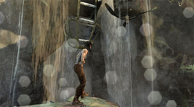 Approach the wreckage and stand as indicated - Search for Traces of Other Survivors | 3: Signs of Life Walkthrough - 3: Signs of Life | Walkthrough - Tomb Raider Game Guide