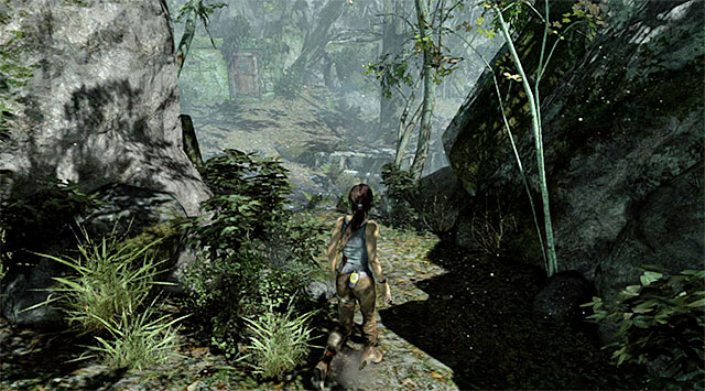 Take the path leading north and get to the central area of the forest - Search for Food | 4: Woman Versus Wild Walkthrough - 4: Woman Versus Wild | Walkthrough - Tomb Raider Game Guide