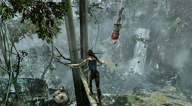 Find the ledge adjoining the bunker - Find a Weapon to Hunt Deer | 4: Woman Versus Wild Walkthrough - 4: Woman Versus Wild | Walkthrough - Tomb Raider Game Guide