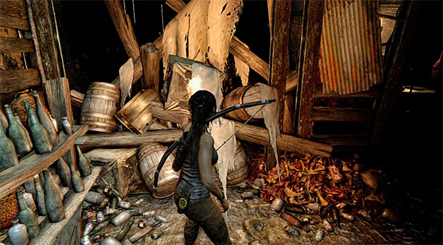 Check out the area left of the main entrance and use the torch to ignite some debris; youll unlock a way into a sideway section - Explore the Bunker | 5: Just Keep Moving Walkthrough - 5: Just Keep Moving | Walkthrough - Tomb Raider Game Guide