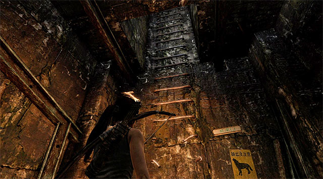 Make your way through the flooded corridors of the bunker, and after a while youll reach a ladder which will take you to the surface (leap up to reach it) - Exit the Bunker | 5: Just Keep Moving Walkthrough - 5: Just Keep Moving | Walkthrough - Tomb Raider Game Guide