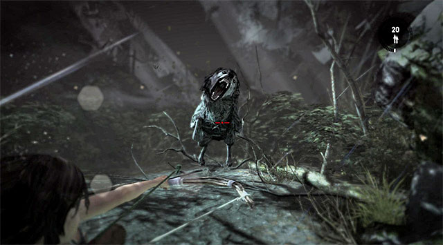 Luckily, killing wolves in quite easy because the game will slow down for a few seconds, giving you plenty of time to make a successful shot (screenshot; reward: 10 XP) - Survive the Wolf Attack | 5: Just Keep Moving Walkthrough - 5: Just Keep Moving | Walkthrough - Tomb Raider Game Guide