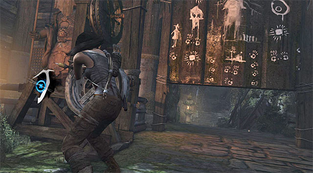 Approach the mechanism at the large gate in the ruins - Open the Large Gate | 6: At An Impasse Walkthrough - 6: At An Impasse | Walkthrough - Tomb Raider Game Guide