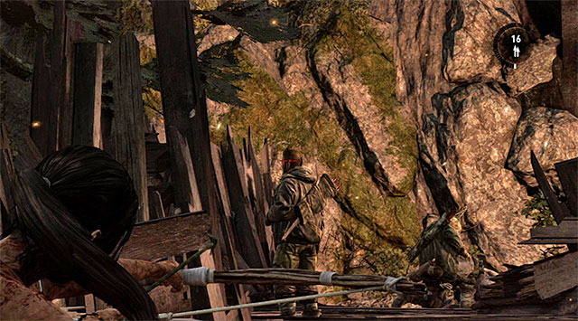 Move left as far as you can, then up to the ledge on top - Fight Back Against the Islands Inhabitants | 7: Mountain Rendezvous Walkthrough - 7: Mountain Rendezvous | Walkthrough - Tomb Raider Game Guide