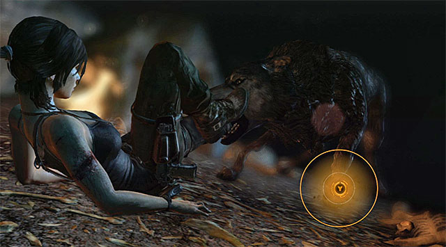 On your way back to the exit, youll run into a wolf, which will trigger another mini-game - Bring the Transmitter to Roth | 8: Cry for Help Walkthrough - 8: Cry for Help | Walkthrough - Tomb Raider Game Guide