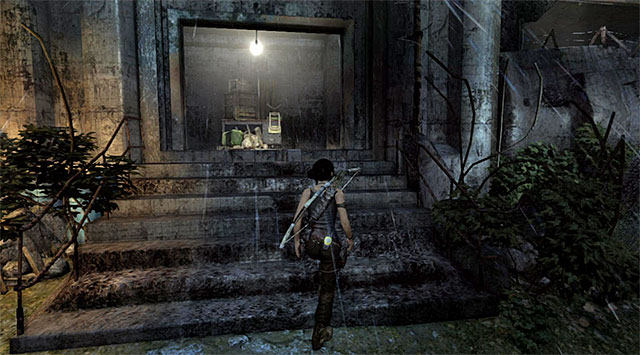 Despite killing all the guards in the vicinity, try not to make too much noise because there are other enemies close by - Find a Way Into the Bunker | 8: Cry for Help Walkthrough - 8: Cry for Help | Walkthrough - Tomb Raider Game Guide