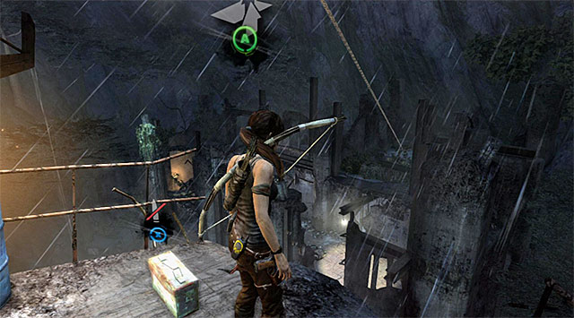 Move forward and bounce off the wall in order to reach the higher walkways - Find a Way Into the Bunker | 8: Cry for Help Walkthrough - 8: Cry for Help | Walkthrough - Tomb Raider Game Guide