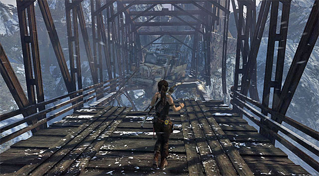 Turn right and drop down below, youll find yourself in a new base camp (Bridge Overlook) where you can rest - Climb the Radio Tower to Send an SOS | 8: Cry for Help Walkthrough - 8: Cry for Help | Walkthrough - Tomb Raider Game Guide