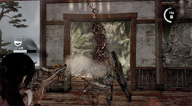 Up against you - another riot shield-wielder - Find a Way Back to the Mountain Village | 9: A Road Less Traveled Walkthrough - 9: A Road Less Traveled | Walkthrough - Tomb Raider Game Guide