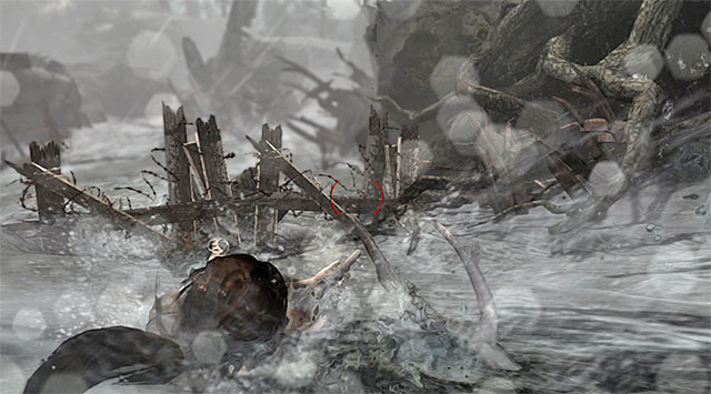 You wont just sit and watch, though; your job is to wiggle the analog stick left or right (or press directional keys) to avoid obstacles, especially since falling on them would mean certain death - Descend Down the Mountain to the Solarii Base | 12: A Friend in Need Walkthrough - 12: A Friend in Need | Walkthrough - Tomb Raider Game Guide