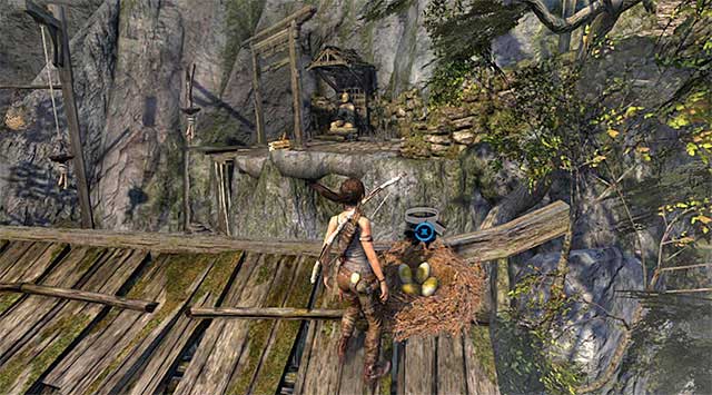 Youll find the Egg right there (reward: 10 XP) - Egg Poacher | Collectibles: Mountain Village - Collectibles: Mountain Village - Tomb Raider Game Guide
