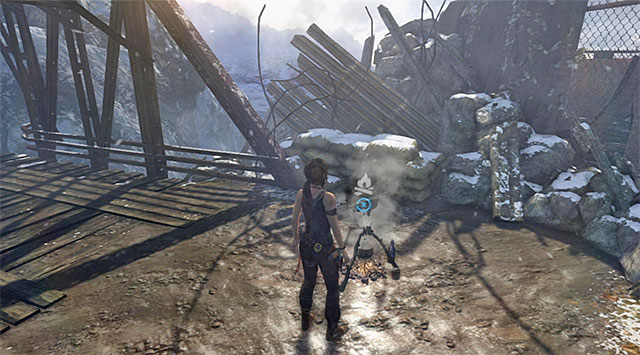 CAMPSITE 1/2 - BRIDGE OVERLOOK - Campsites | Collectibles: Base Exterior - Collectibles: Base Exterior - Tomb Raider Game Guide