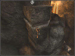From the last, lowest column jump to the rock - Natlas Mines 2 | Artefacts and Relics - Artefacts and Relics - Tomb Raider: Anniversary Game Guide & Walkthrough