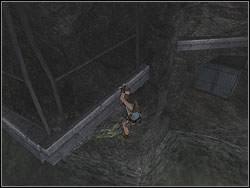 Jump to the back on the ledge on the opposite site - Natlas Mines 1 | Artefacts and Relics - Artefacts and Relics - Tomb Raider: Anniversary Game Guide & Walkthrough