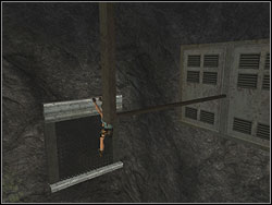 Jump to the edge of closed pit shaft on the left - Natlas Mines 1 | Artefacts and Relics - Artefacts and Relics - Tomb Raider: Anniversary Game Guide & Walkthrough
