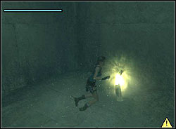 When you switch the last gear with gold ear, the level of water will grow up maximally - Sanctuary of the Scion | Artefacts and Relics - Artefacts and Relics - Tomb Raider: Anniversary Game Guide & Walkthrough