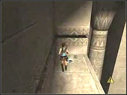 Jump to the ledge on the right - Obelisk of Khamoon 2 | Artefacts and Relics - Artefacts and Relics - Tomb Raider: Anniversary Game Guide & Walkthrough