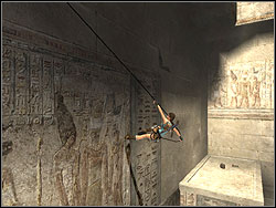 Jump to throw the line on the band - Obelisk of Khamoon 2 | Artefacts and Relics - Artefacts and Relics - Tomb Raider: Anniversary Game Guide & Walkthrough