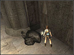 Jump above the bar on the part of the flooring on the right - Obelisk of Khamoon 1 | Artefacts and Relics - Artefacts and Relics - Tomb Raider: Anniversary Game Guide & Walkthrough