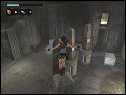 Jump to the column on the right - Temple of Khamoon 2 | Artefacts and Relics - Artefacts and Relics - Tomb Raider: Anniversary Game Guide & Walkthrough