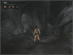 Go to the carved gate, switch the lever and go through the open gate - Mountain Caves 2 | Artefacts and Relics - Artefacts and Relics - Tomb Raider: Anniversary Game Guide & Walkthrough