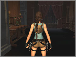 From main hall go upstairs and open the second door on the end of the floor - The Croft Manor 2 | The Croft Manor - training mission - The Croft Manor - training mission - Tomb Raider: Anniversary Game Guide & Walkthrough