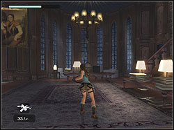 Open the first door on the left - The Croft Manor 2 | The Croft Manor - training mission - The Croft Manor - training mission - Tomb Raider: Anniversary Game Guide & Walkthrough