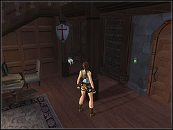 On the wall behind you will appear a safe - deposit - The Croft Manor 2 | The Croft Manor - training mission - The Croft Manor - training mission - Tomb Raider: Anniversary Game Guide & Walkthrough