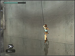 Jump in the direction of the icon by using the line - The Croft Manor 3 | The Croft Manor - training mission - The Croft Manor - training mission - Tomb Raider: Anniversary Game Guide & Walkthrough