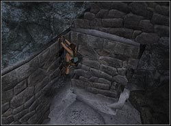 Move to the right - in the shelf is a hole - jump above it and grab the next part of edge - The entree to Mountain Caves | Walkthrough - Peru - Tomb Raider: Anniversary Game Guide & Walkthrough