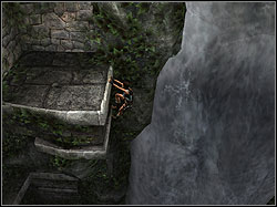 On the upper edge of the wall move to the right - The Lost Valley 1 | Walkthrough - Peru - Tomb Raider: Anniversary Game Guide & Walkthrough