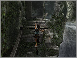 The turn left and leap to the crossbar, then jump on the ground - The Lost Valley 4 | Walkthrough - Peru - Tomb Raider: Anniversary Game Guide & Walkthrough