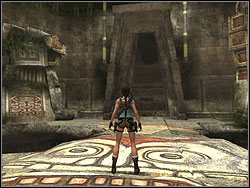 Go forward as you come to the fancy chamber with the entree to the tomb of Qualopec - Tomb of Qualopec 1 | Walkthrough - Peru - Tomb Raider: Anniversary Game Guide & Walkthrough