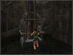 Jump to the wooden platform and move down on the bed of the chute - Tomb of Qualopec 1 | Walkthrough - Peru - Tomb Raider: Anniversary Game Guide & Walkthrough