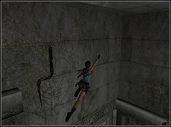 From the last column jump to the ledge in the wall - St. Francis Folly 5 | Walkthrough - Greece - Tomb Raider: Anniversary Game Guide & Walkthrough