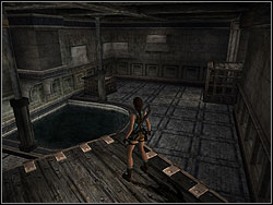 Close to the smallest cage, jump again onto it and jump to the nearest ledge - Coliseum 1 | Walkthrough - Greece - Tomb Raider: Anniversary Game Guide & Walkthrough